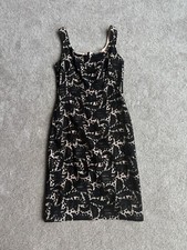 Alexander Mqueen Black And Nude Lace Midi Dress Size 40 or Small