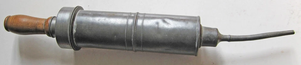 CLYSTÈRE EN ÉTAIN, Ancien, complet. 18° siècle. - Photo 2/4