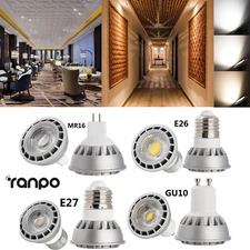 Dimmable COB LED Spot Light Bulbs 15W GU10 MR16 E26 E27 Lamp Ultra Bright