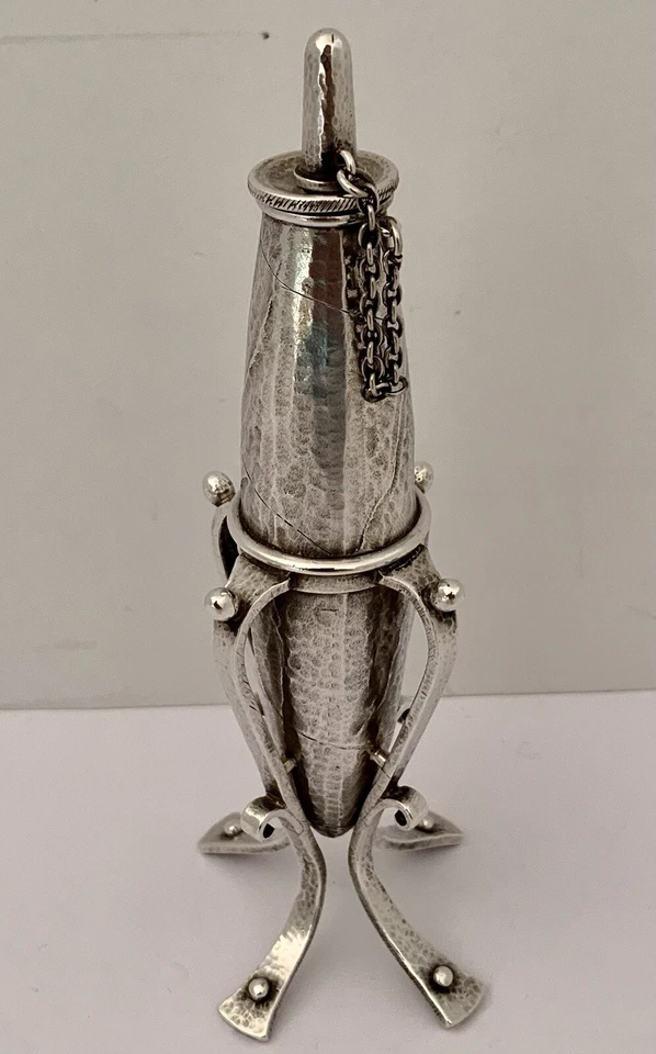 RARA LÁMPARA DE CIGARRO DE TABACO FIGURATIVA ESTÉTICA DOMINICK HAFF FORMA DE CIGARRO ESTERLINA Foto 4 de 4