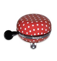 Basil Zweiklang Fahrradklingel / Glocke Ding Dong Polkadot, Rot Mit WeißEn Punkt