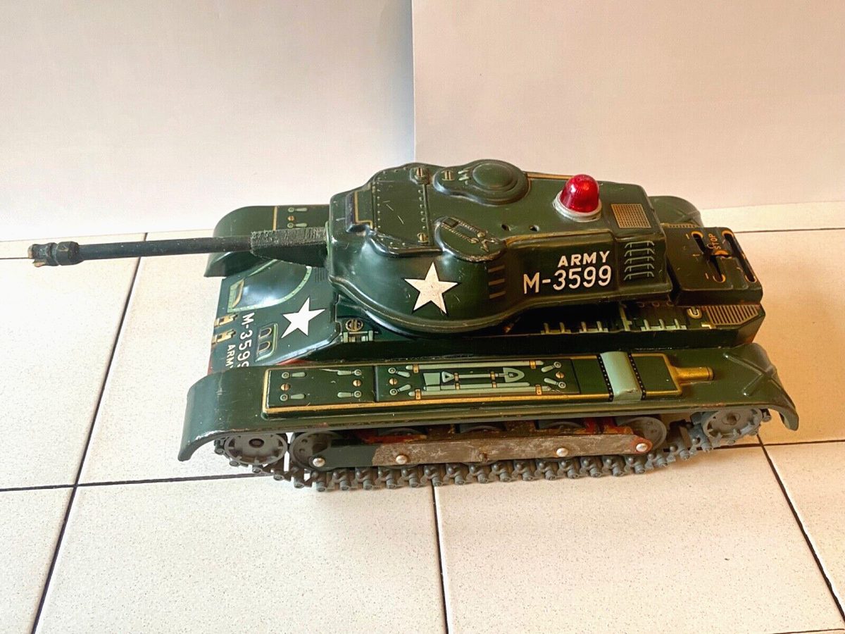 動画あり!!☆マスダヤ 初期型M-3599電動ブリキ戦車(タンク 動画あり!!☆マスダヤ 初期型M-3599電動ブリキ戦車(タンク