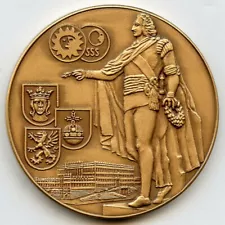 Sweden SSS In Memory of Patrons Bronze Medal 40mm 32gr Case !!!