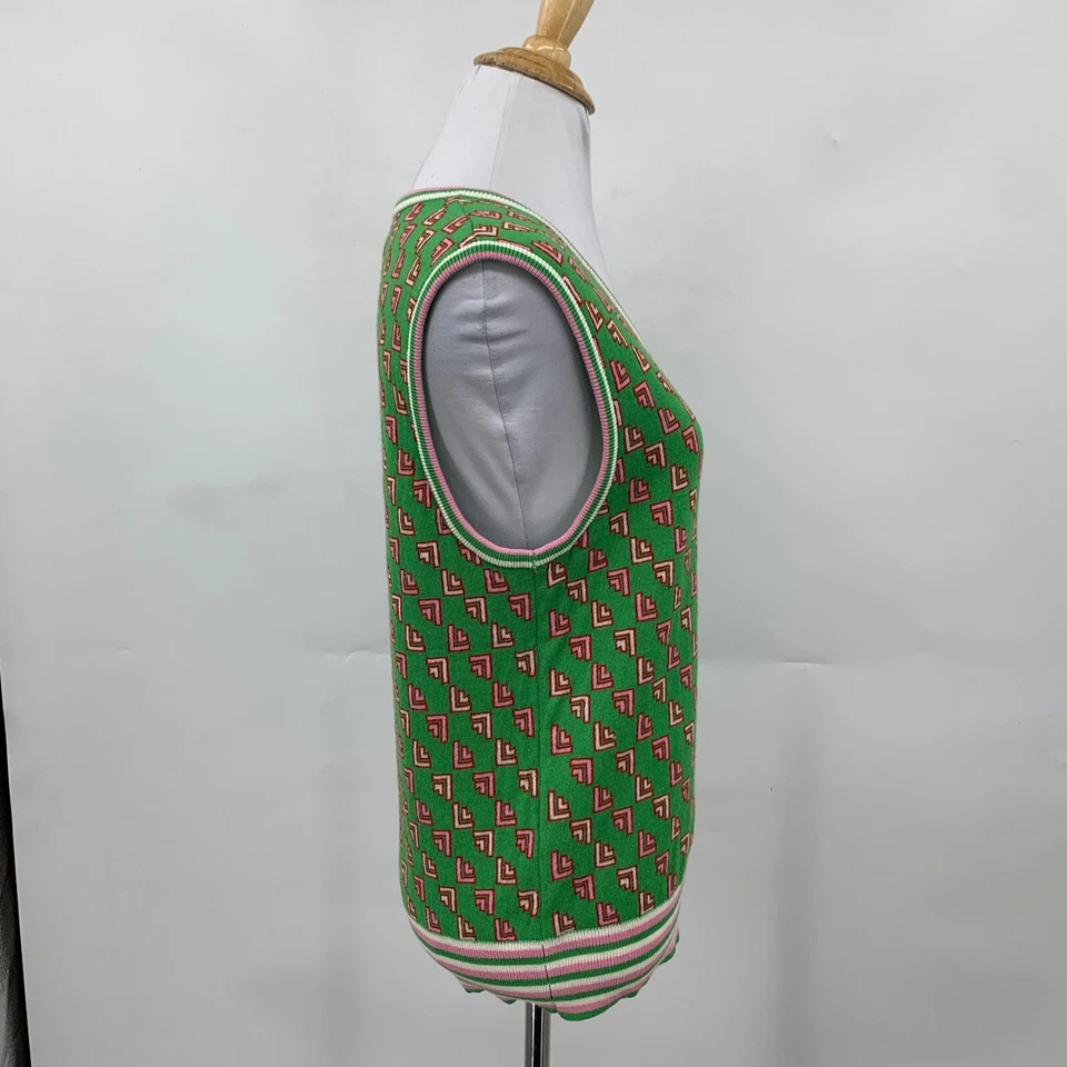 Tory Buch Vest Womens XS Extra Small Coolmax Sport Merino Wool Blend Sweater - Imagem 4 de 4