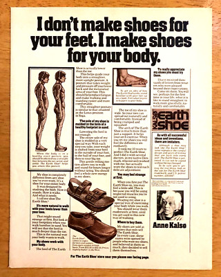 THE EARTH SHOE—ANNE KALSO—ORIGINAL VINTAGE 1974 MAGAZINE
