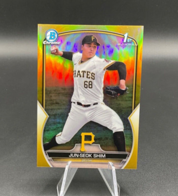 2023 Bowman Chrome 1st Jun-Seok Shim BCP-153 Gold Refractor /50 Pirates