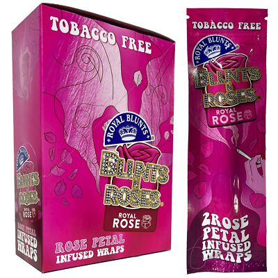 Blunts N Roses Royal Blunts Rose Petal ROYAL ROSE Full Box 50 Total Wraps