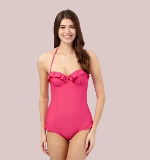 Pink swimsuit best sale uk
