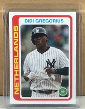 2018 TOPPS THROWBACK THURSDAY DIDI GREGORIUS YANKEES 1977-78 FB DESIGN TBT  