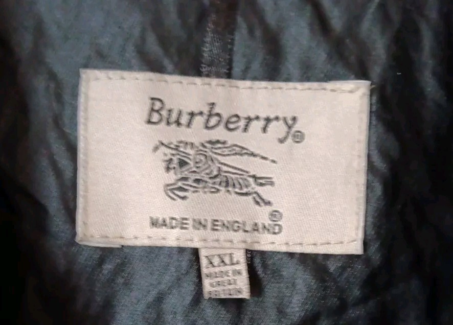 Vintage BURBERRY BLACK Lined Slick Bomber Jacket Mens 2XL XXL MADE IN