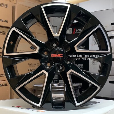 26  CHEVY TAHOE SILVERADO LTZ STYLE RIMS SIERRA YUKON BLACK MACHINE WHEELS