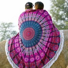 Indian Mandala Tapestry Throw