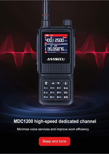 ANYSECU AC-881 AM Air Band Radio con NOAA Weather Alert 5W 6 bande Walkie Talkie - Foto 7 di 8