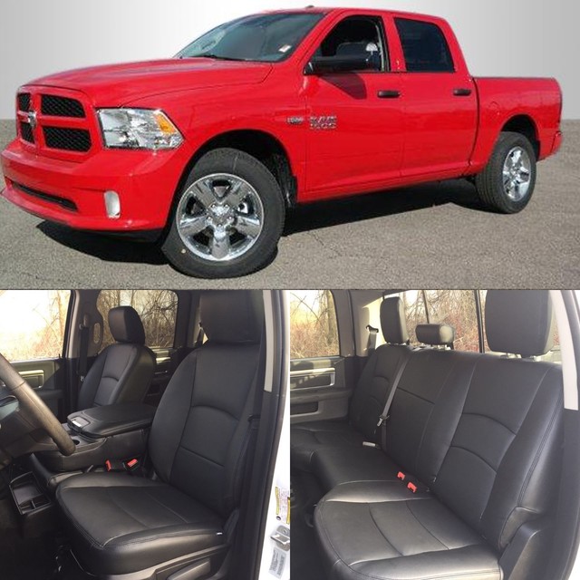 09 10 Dodge Ram Quad cab 1500 Katzkin leather seat cover set Lt Pebble