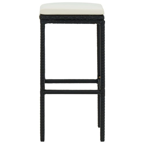 4 Pcs Bar Chair Set With Cushions PE Rattan Weather-Resistant Counter Stools - Picture 4 of 8