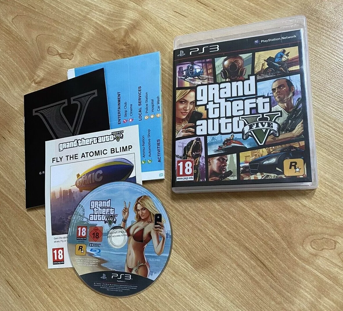 Grand Theft Auto V - GTA 5 - With Map & Manual - Playstation 3