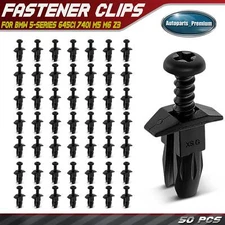 50Pcs 5.7mm x 7.7mm Nylon Grill & Interior Trim Retainer Clip Push-Type for BMW