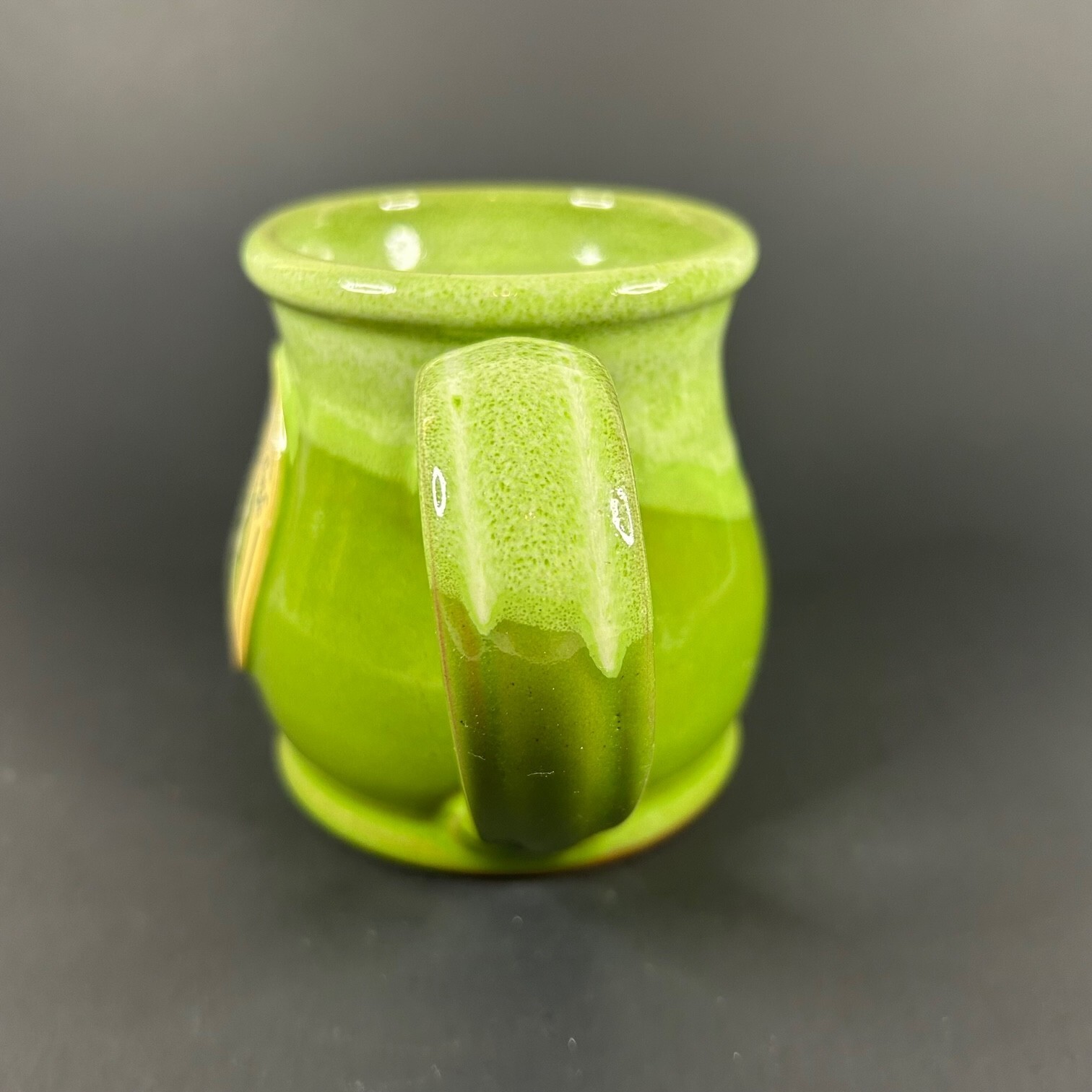 Deneen Pottery Lime Green Drip Coffee Mug Another Broken Egg Cafe