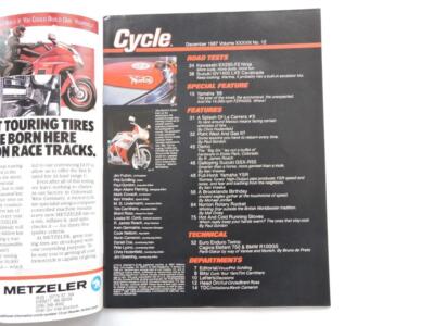 Cycle Magazine December 1987 Yamaha FZR400 Kawasaki Ninja Norton