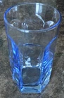 Vintage ANCHOR HOCKING Ice Blue 6 Arched Panels Glass Tumblers (Set of 8)
