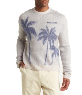 Noon Goons Men's Wool Blend Palm Tree Sweater Sz XXL NWT