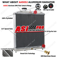 3-Row Aluminum Radiator Fit 1992-2001 Honda Civic EG EK Del Sol 1.8L Integra MT