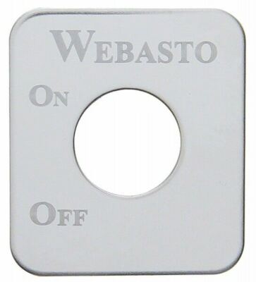 UP Switch Plate for Kenworth Webasto Engine Heater Stainless Steel Etched #48292