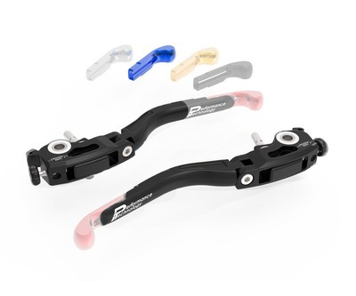Auzkong Leviers Frein Embrayage Réglables Courts Pour Z750 2003-2006, ZZR600 1990-2004, Ninja650R 2006-2008, ZX6R 1995-1999 - Noir