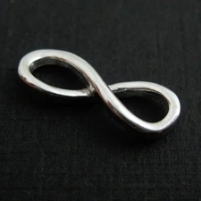 Sterling Silver Smooth Infinity Charm Pendant (sold per pc)