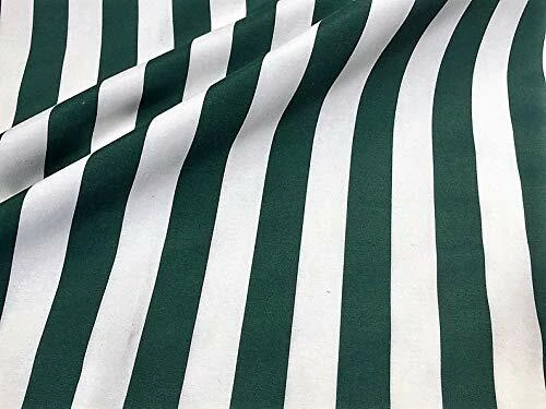 Teflon Impermeabile Tessuto Esterno Strisce Baldacchino Larghezza 140 cm VERD... - Immagine 2 di 3