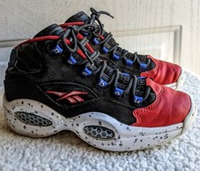 Reebok Question Mid  First Ballot  Black/Red/Blue/White Iverson Size 6.5