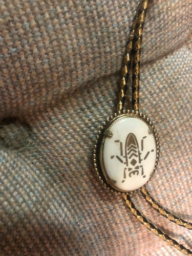 Hand Made Jasper Stone Western Cowboy Bolo Neck Tie - Picture 2 of 4