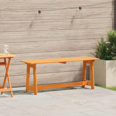 Outdoor Bank natur massiv Kiefer Holz 119x47x35cm Garten Terrasse Sitzfläche extra stabil