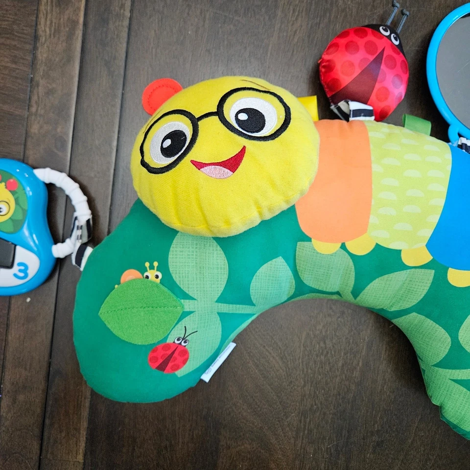 Baby Einstein Actividad Abdomen Tiempo Almohada Juguete Set Sensorial Arruga Espejo Música Foto 3 de 4