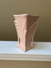 VINTAGE ART DECO 1941 McCOY SQUARE PINK POTTERY VASE