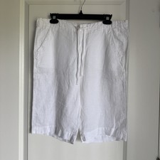Vince Men's 100% Linen Shorts Drawstring Button Fly SZ M Made in USA Coastal