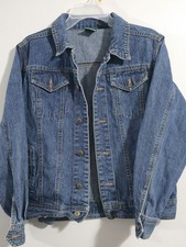 Vintage 1990s John Deere Tractor Denim Jacket Youth Size Large 14/16