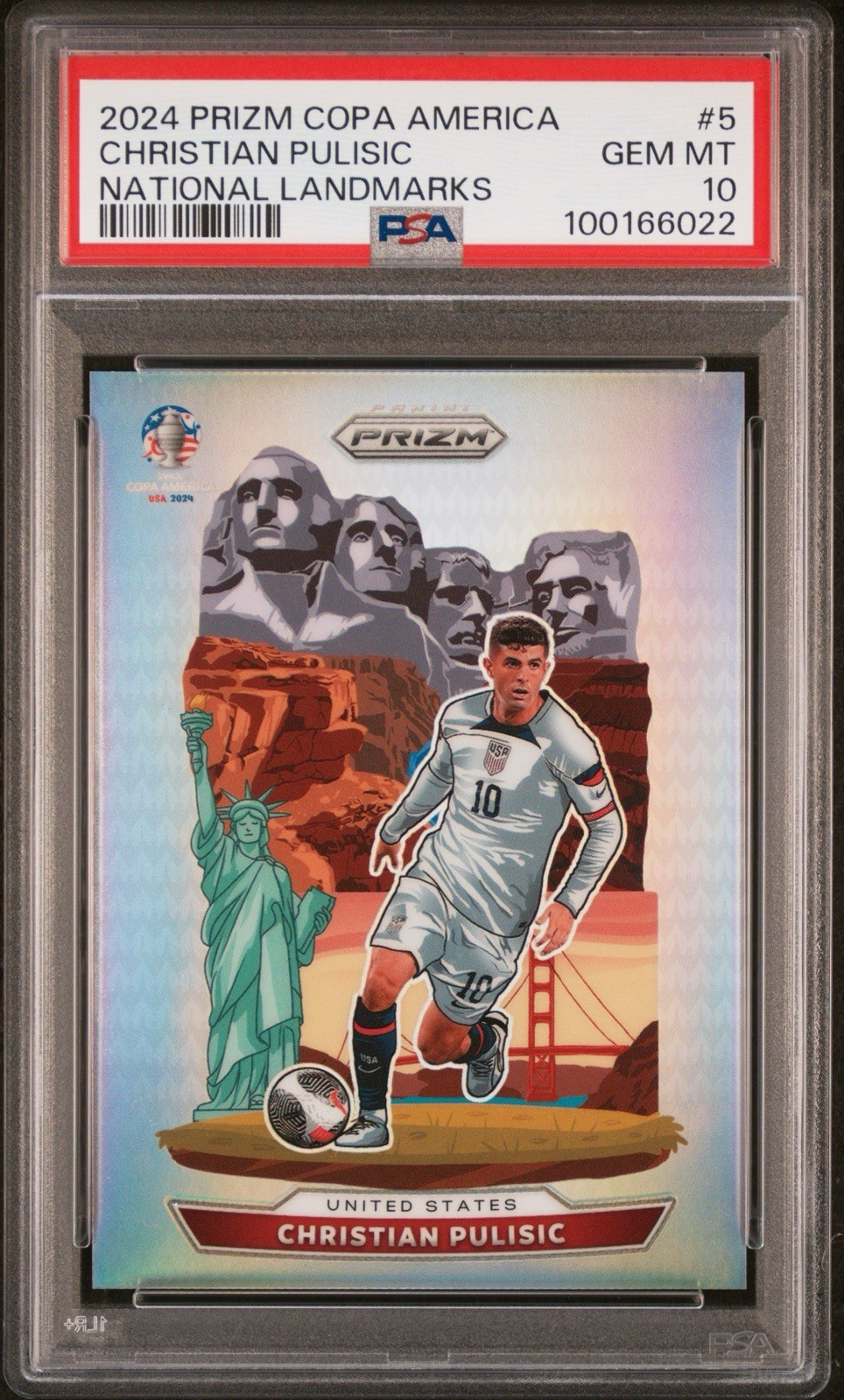2024 Prizm Copa America Christian Pulisic National Landmarks PSA 10 SSP