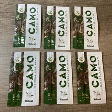 Camo Natural Leaf Wraps Natural  Self Rolling Herbal Wraps (6 Packs/30  Sheets)