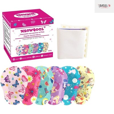 Adhesive Eye Patches for Kids - 30 + 3 Bonus, Fun Designs for Lazy Eye Treatment