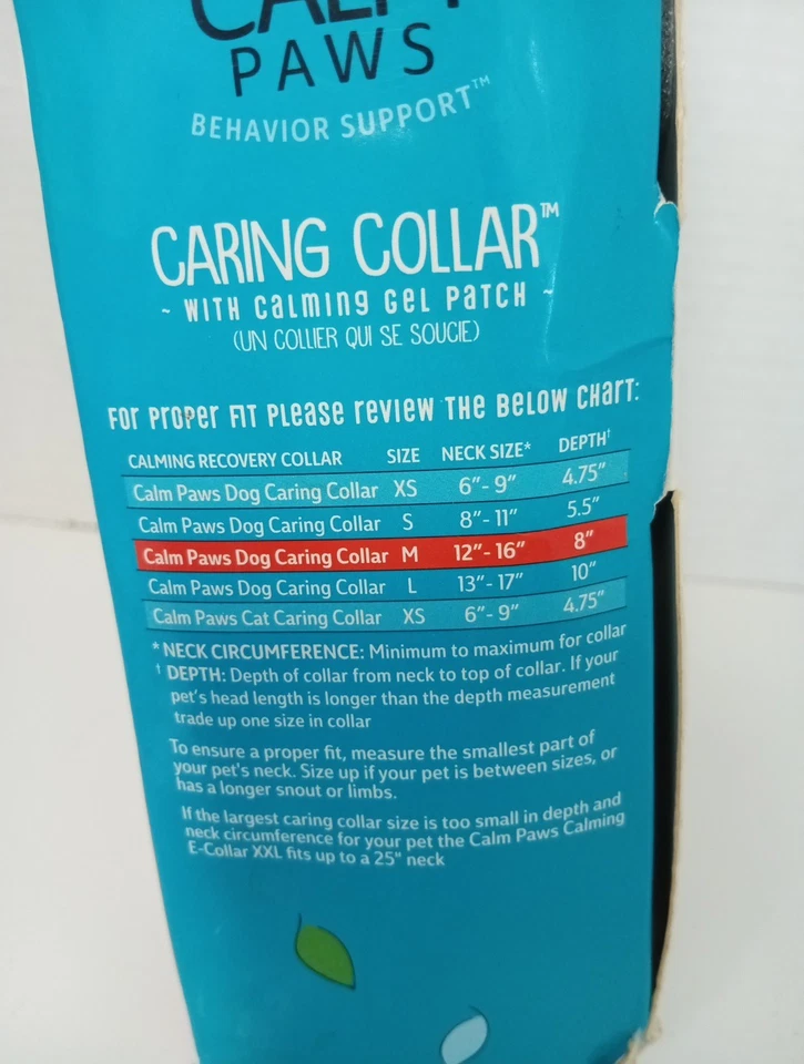 Cuello para cuidar patas tranquilas con parche de gel calmante cuello M (12”-16”) nuevo Foto 4 de 4
