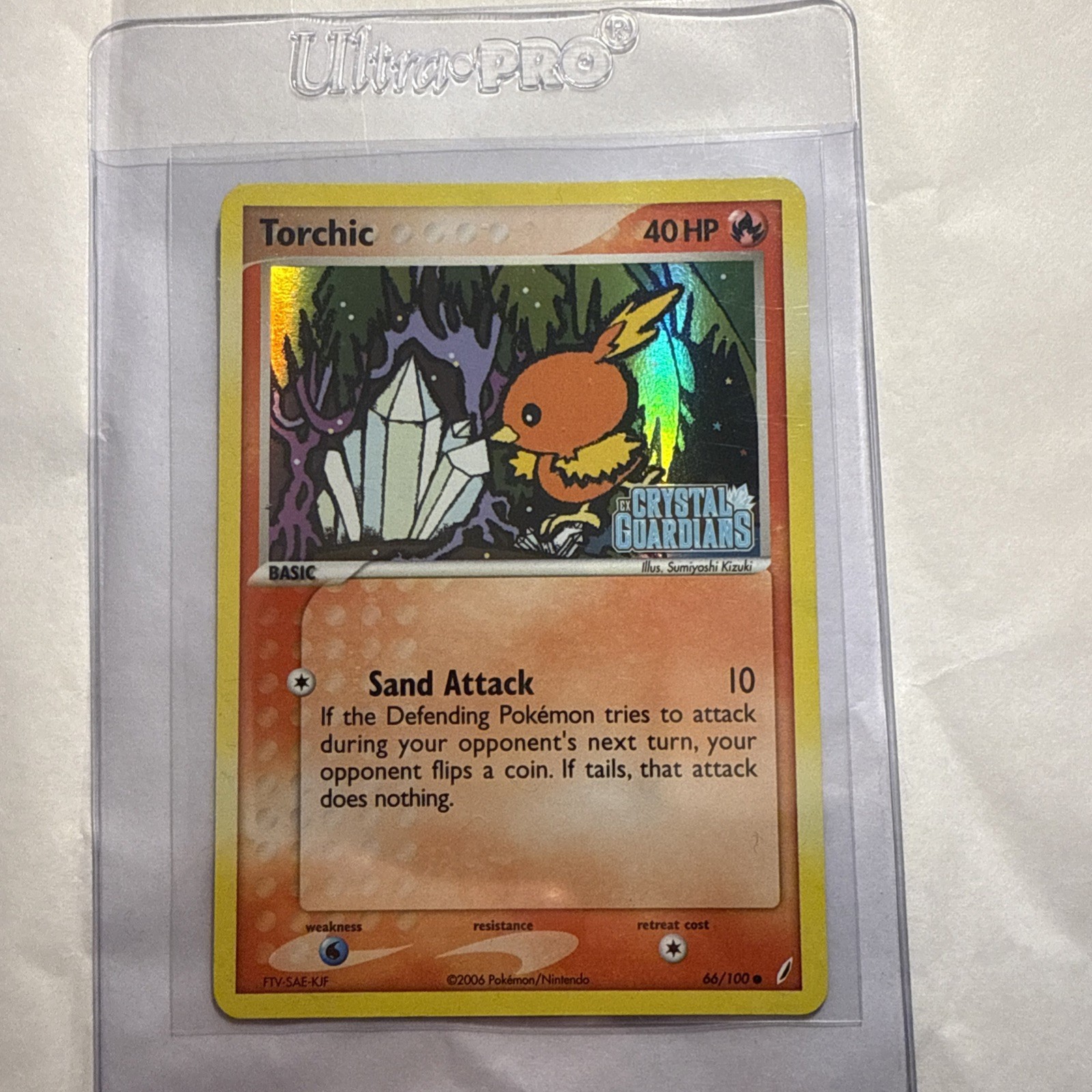 Torchic 66/100 Crystal Guardians Stamped Holo Pokemon TCG 2006 NM MT