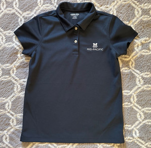 Lands' End Polo Shirt Kids M (10-12) Navy Blue Short Sleeve School Uniform