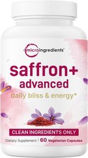 Micro Ingredients Optimized Saffron 88.5mg 0.3 Safranal 60ct. exp. 06/27 