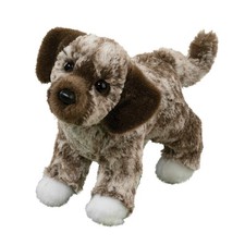 Douglas Spud Mixed Breed Mutt Dog Plush 8" 20 cm Long, Brown / Cream