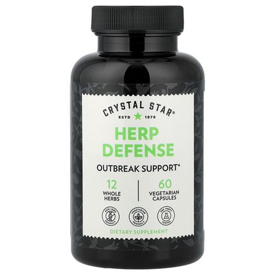 Crystal Star Herp Defense 60 Veggie Caps Gluten-Free, GMP Quality Assured, NSF