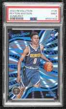 2022 Panini Revolution Rookies Sunburst /75 Peyton Watson PSA 9 MINT Rookie RC