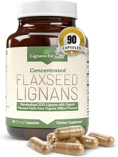 Lignans For Life Flaxseed and SDG - Omega 3 Fatty Acids, Fiber Antioxidants -