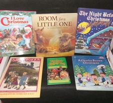 Assorted Christmas Books Lot Of 6 Miscellaneous Vintage Books