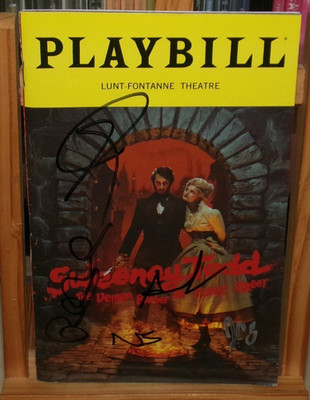 JOSH GROBAN SWEENEY TODD SIGNED PLAYBILL ANNALEIGHT ASHFORD STEPHEN SONDHEIM
